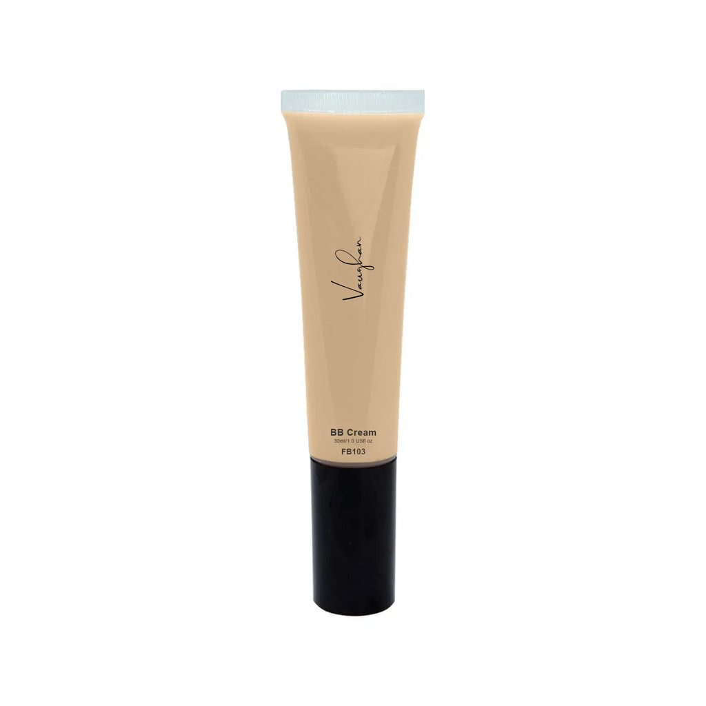 Tube of BB cream with a visible brand name on a white background