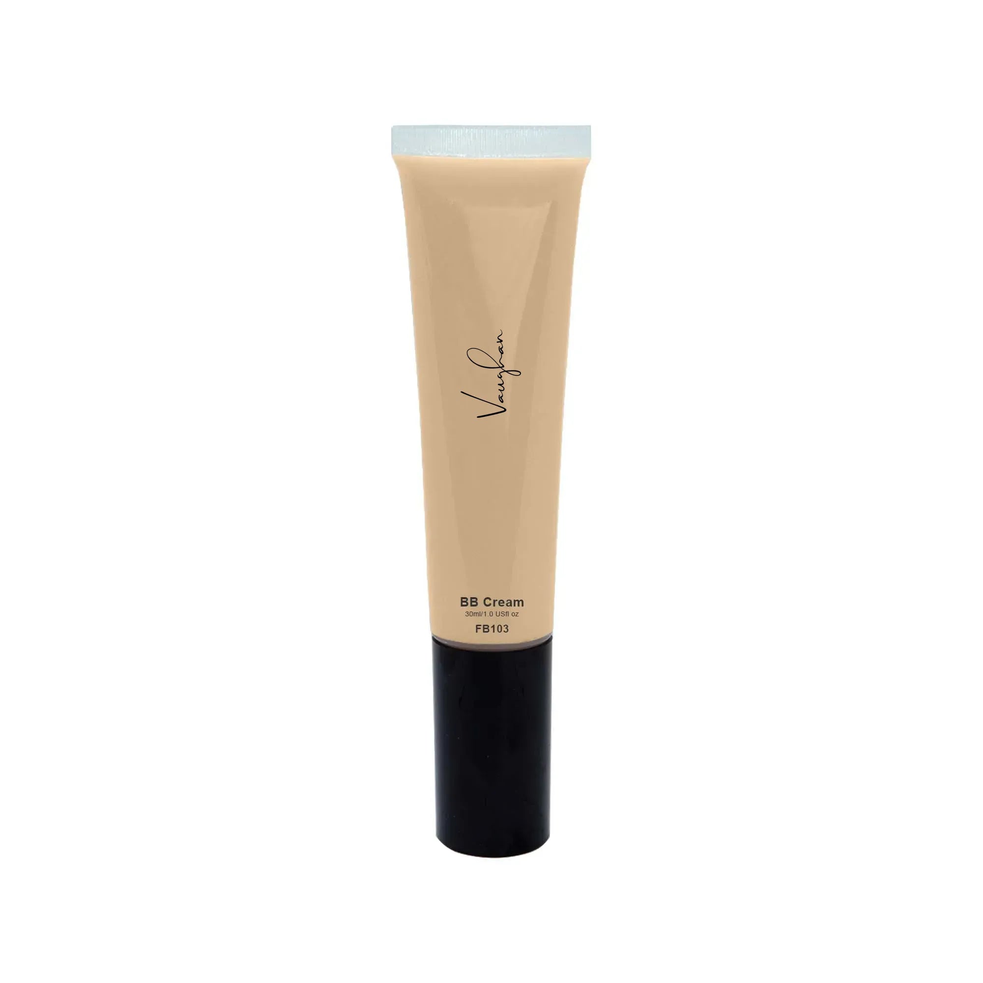 Tube of BB cream with a visible brand name on a white background